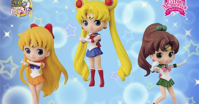 Pretty Guardian Sailor Moon Q Posket Petit 3figures Complete Set Banpresto Japan